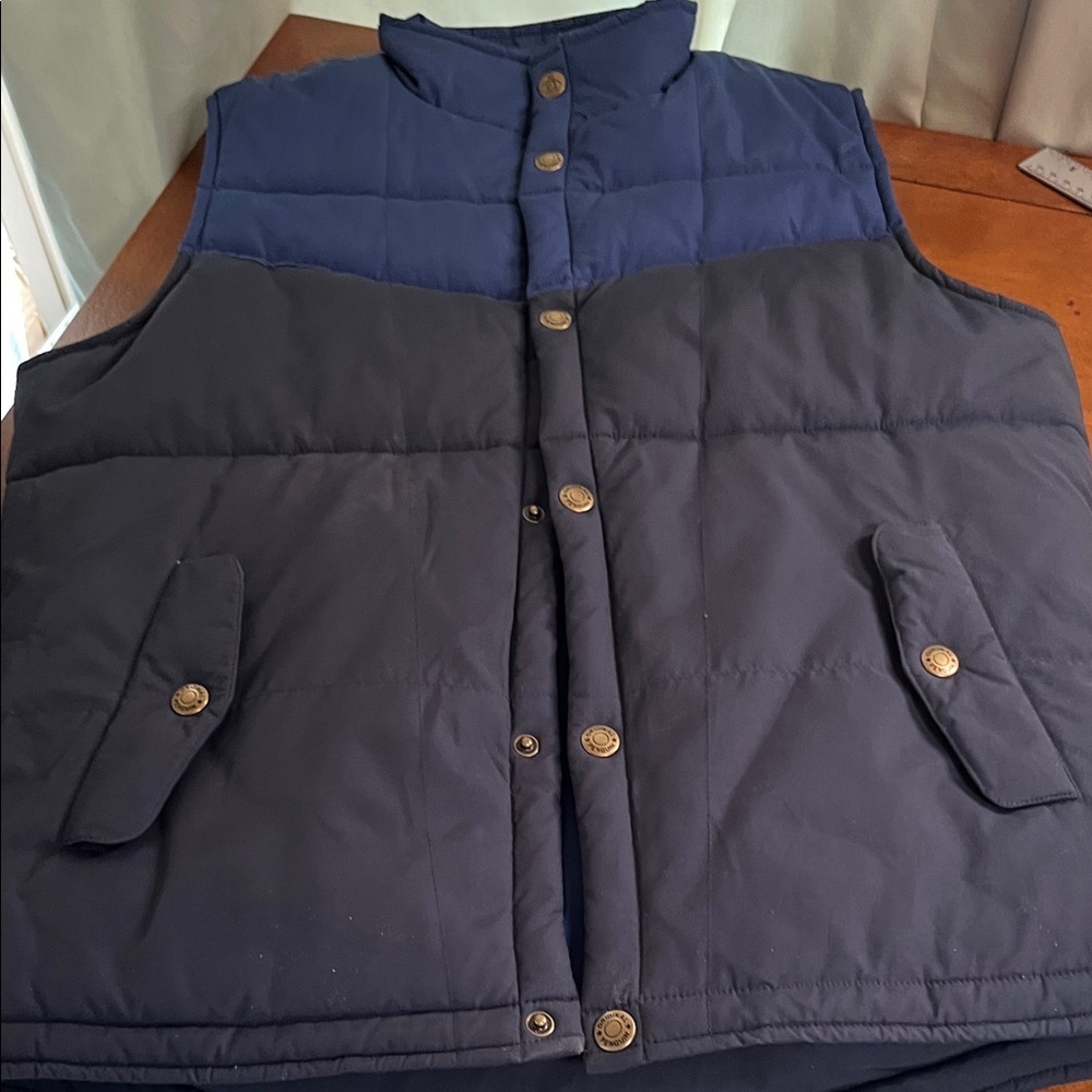 Original Penguin Two-Tone Navy and Royal Blue Quilted Puffer Vest